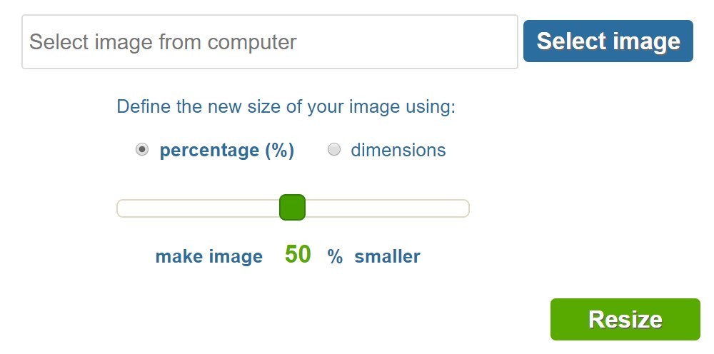 Simple image resizer for your website images